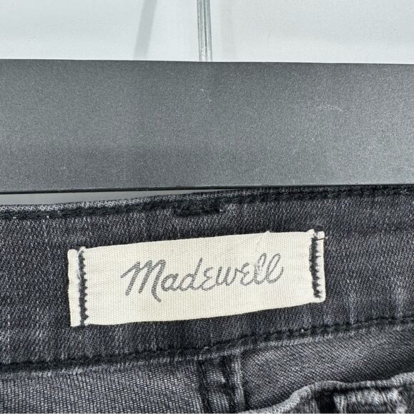 Madewell | Cali Demi-Boot Jeans in Berkeley Black: Chewed-Hem Edition Size 25 - Picture 6 of 7